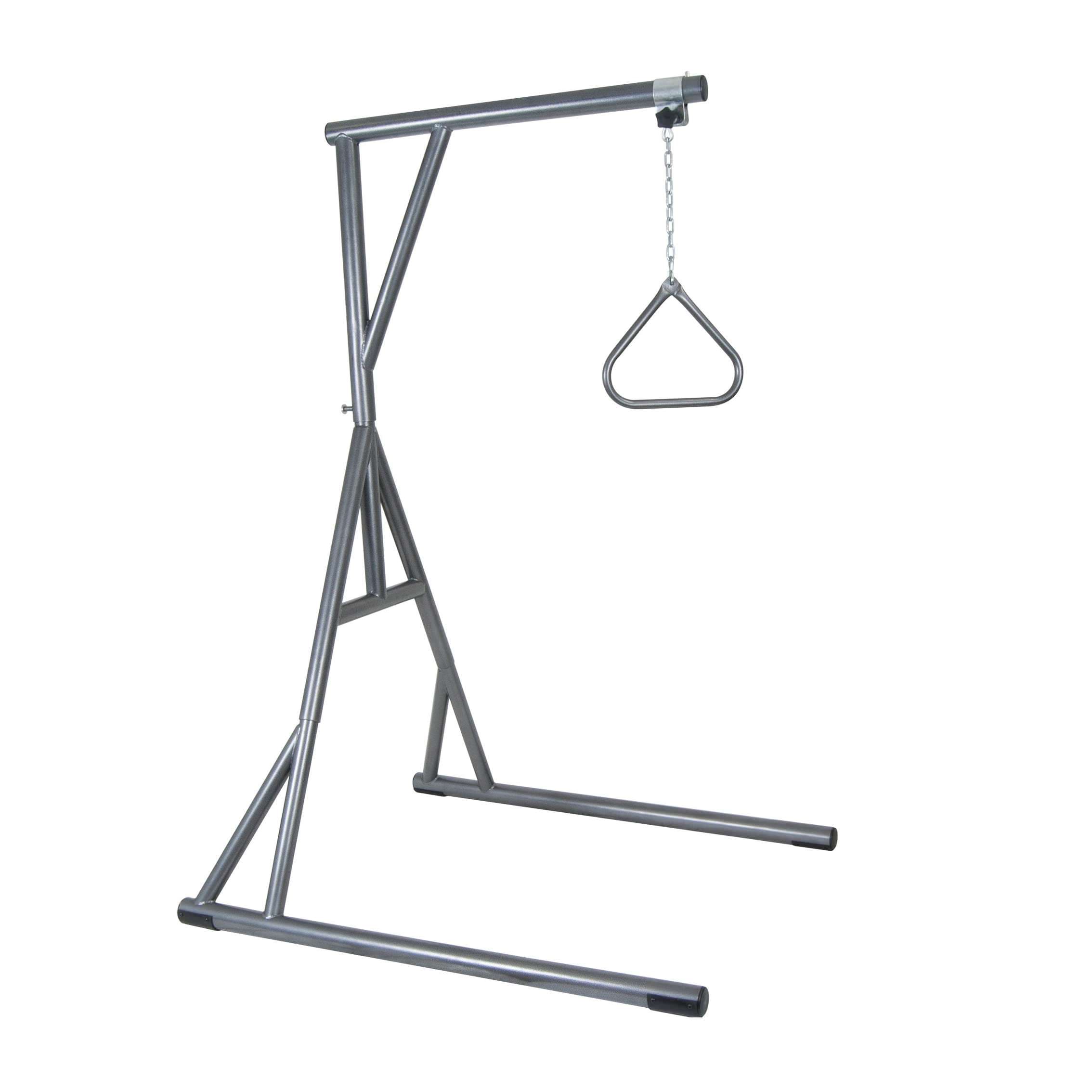 Drive Bariatric Standing Trapeze With Base Silver Vein