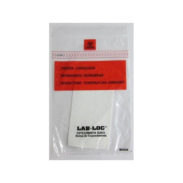 Lab-Loc Specimen Transport Bag with Document Pouch and Absorbent Pad