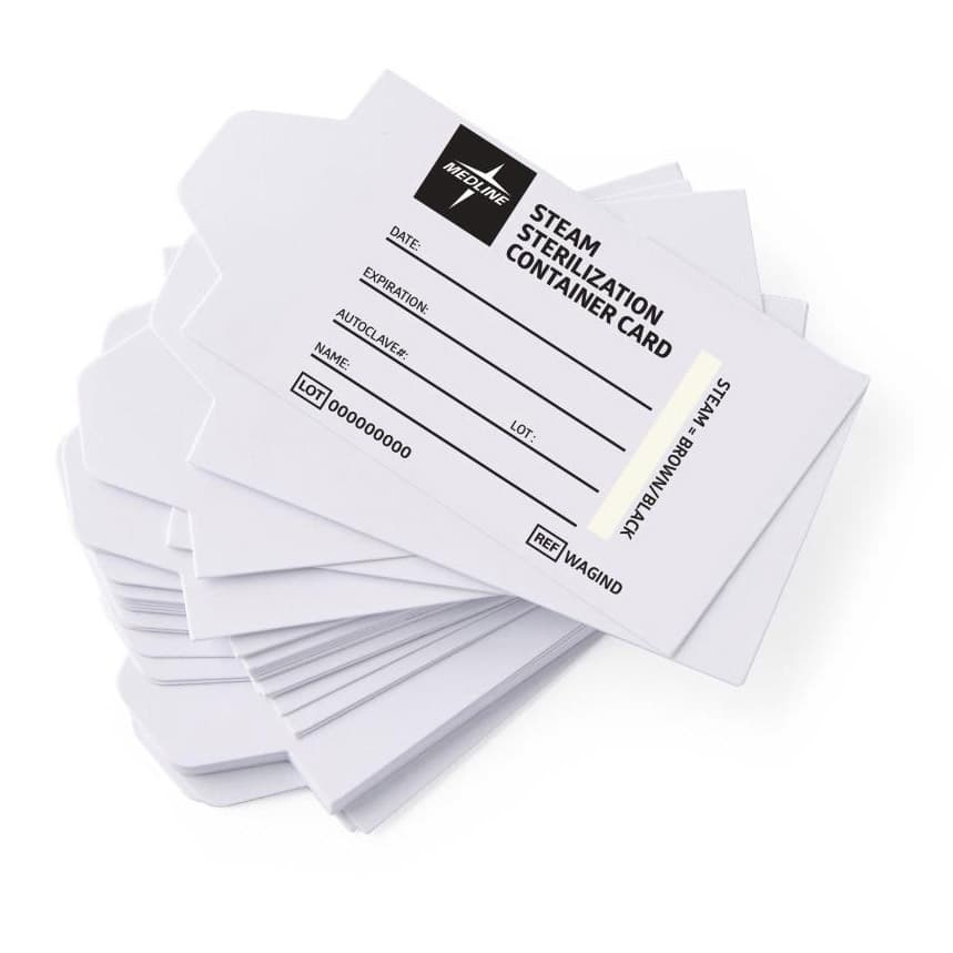 Medline Surgical Instrument Sterilization Process Indicators Cards - Box of 1000 - Image 1