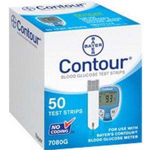 Bayer Contour Microfill Blood Glucose Test Strip - Box of 50 - Image 1