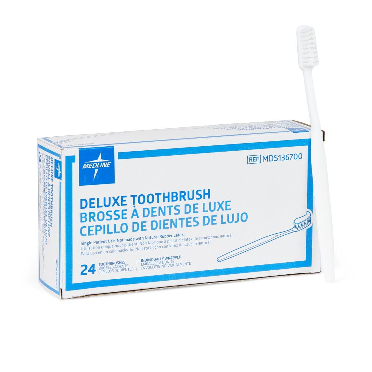 Medline Deluxe Adult Patient Toothbrush - Image 1