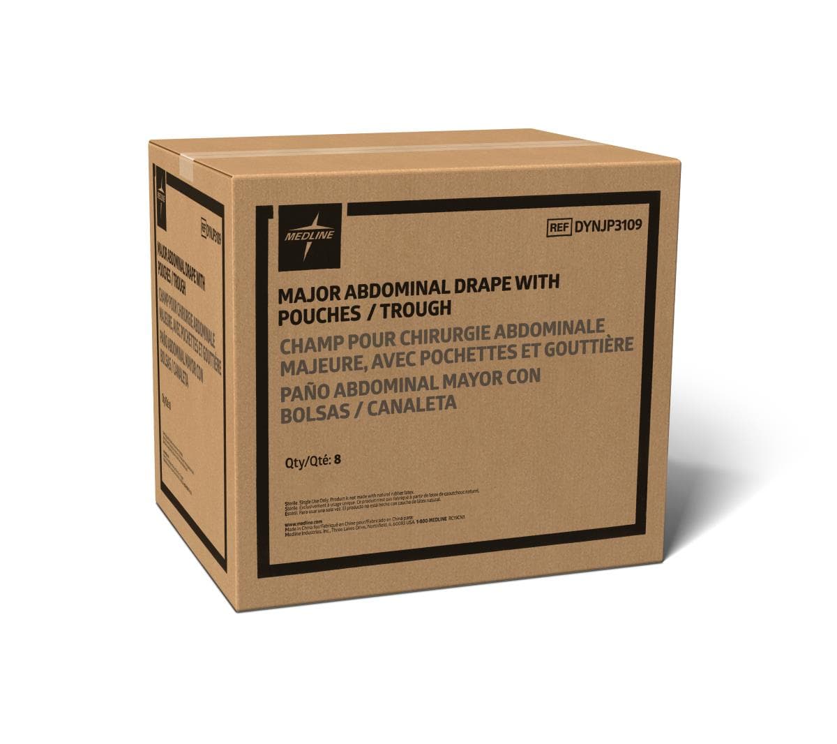 Medline Major Abdominal Surgical Drape with Pouches - Image 3