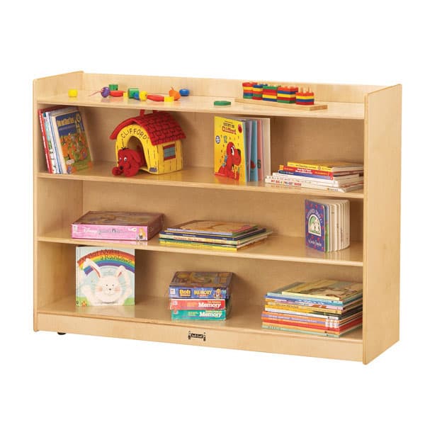 Jonti-Craft adjustable mobile straight-shelf with lip - Image 2