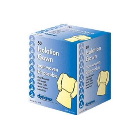 Dynarex Isolation Gown with Ties, Yellow