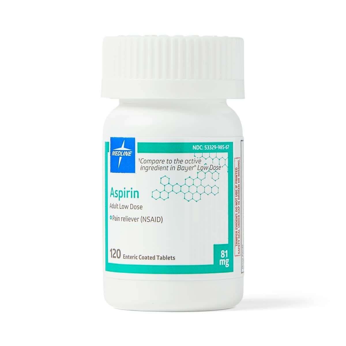 Medline Aspirin Adult Low-Dose Enteric Coated Tablets