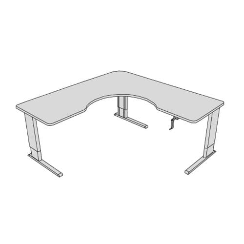 Accella Adjustable Wrap Corner Desk