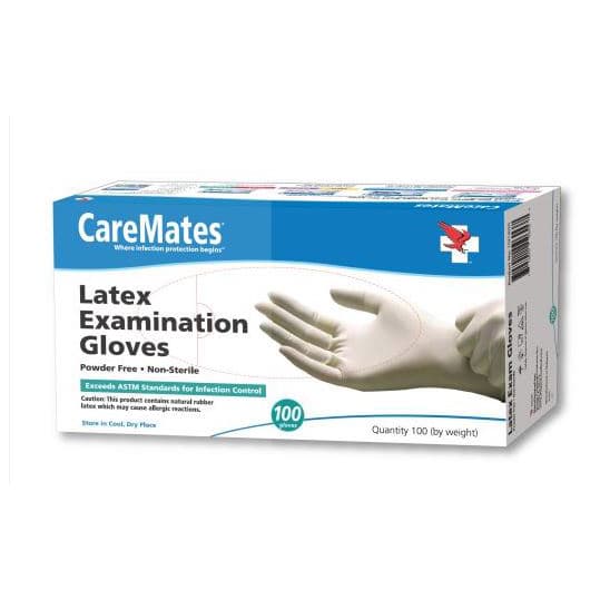 CareMates Latex Examination Gloves