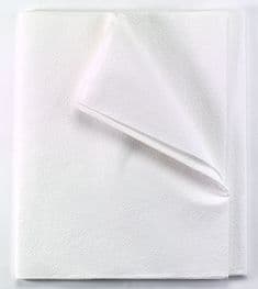 Tidi Everyday Stretcher Sheet White 40 x 72 Inch Standard Embossed - Case of 50