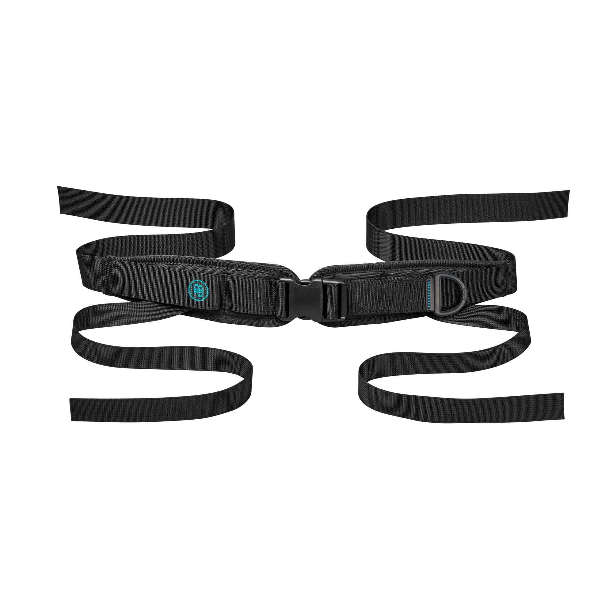 Bodypoint® center-pull four point padded hip belt with side release buckle