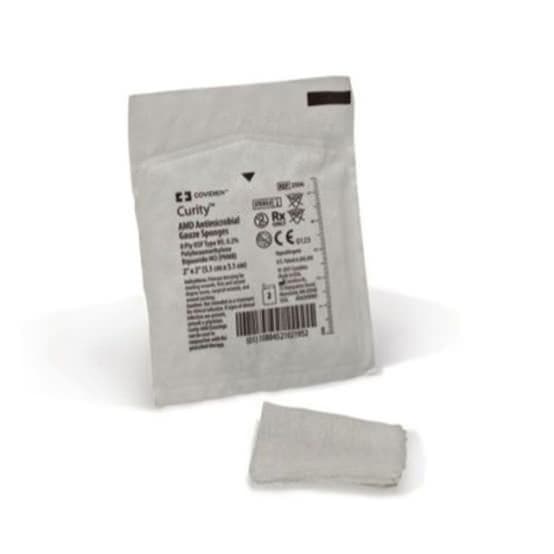 Curity AMD Antimicrobial Woven Sponges with Peel Back Package