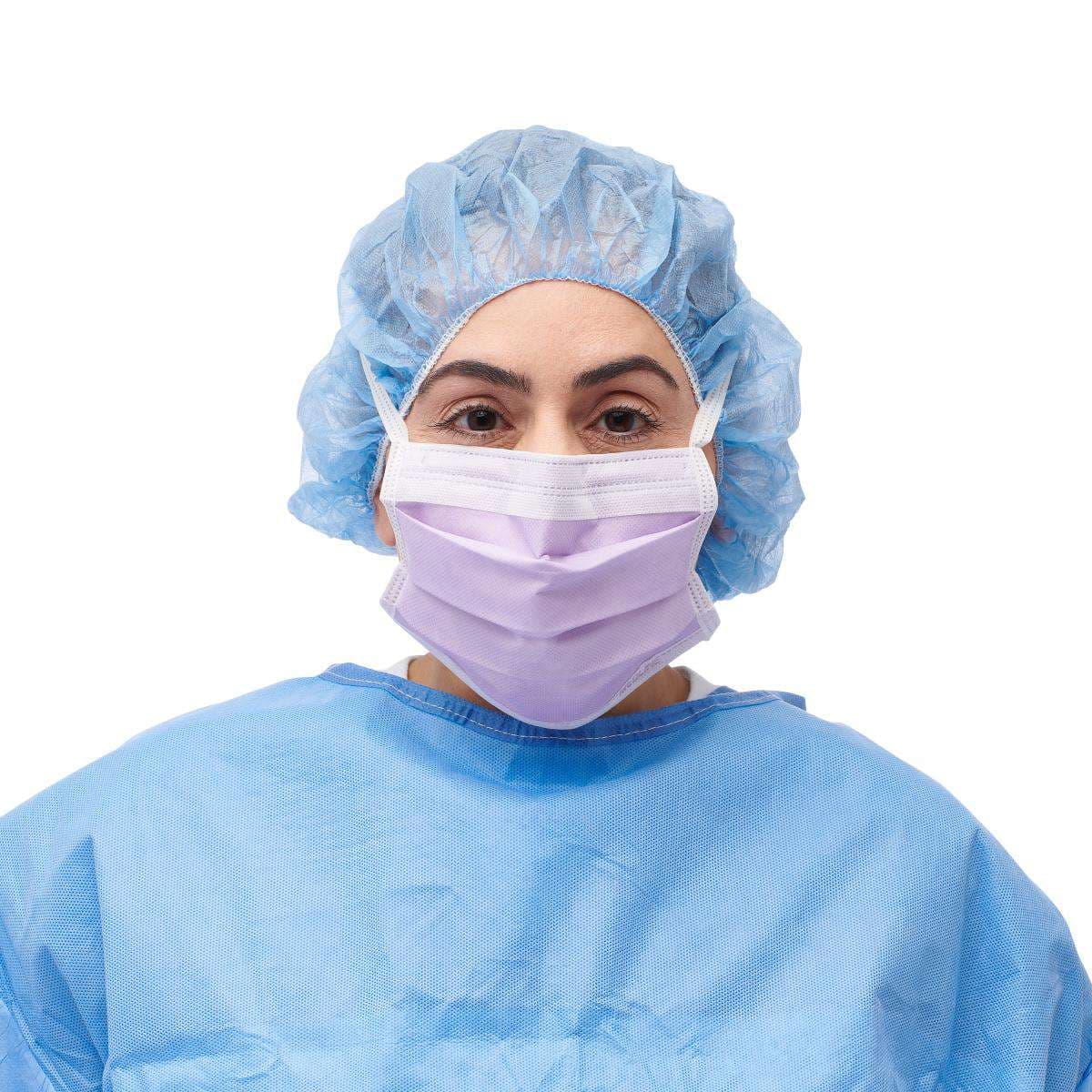 Medline Astm Level 3 Surgical Face Mask with Anti-Fog Foam Ties - Image 1