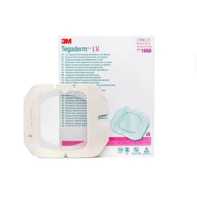 3M Tegaderm I.V. Transparent Film Dressing with Adhesive-Free Window - Image 1