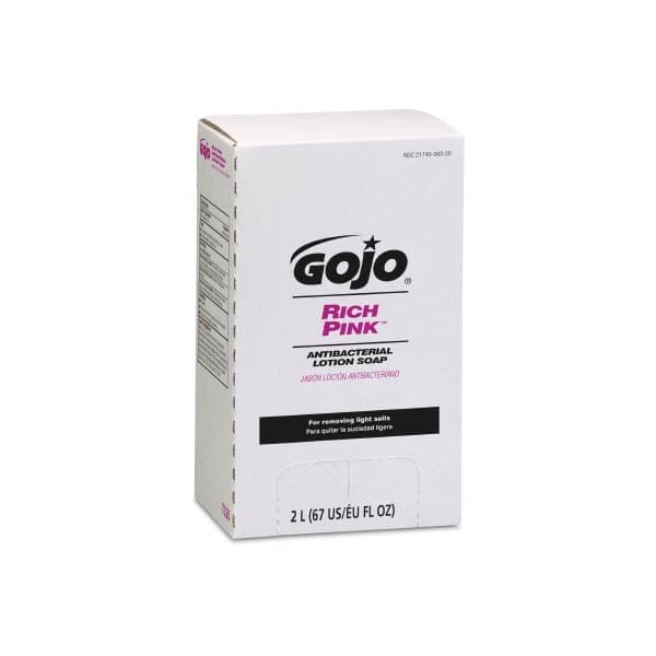 GOJO Rich Pink Antibacterial Soap Pink Lotion, 2,000 ml - Case of 4 - Image 1