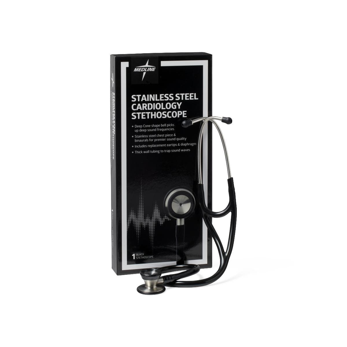 Medline Elite Stainless Steel Cardiology Stethoscope - Image 1