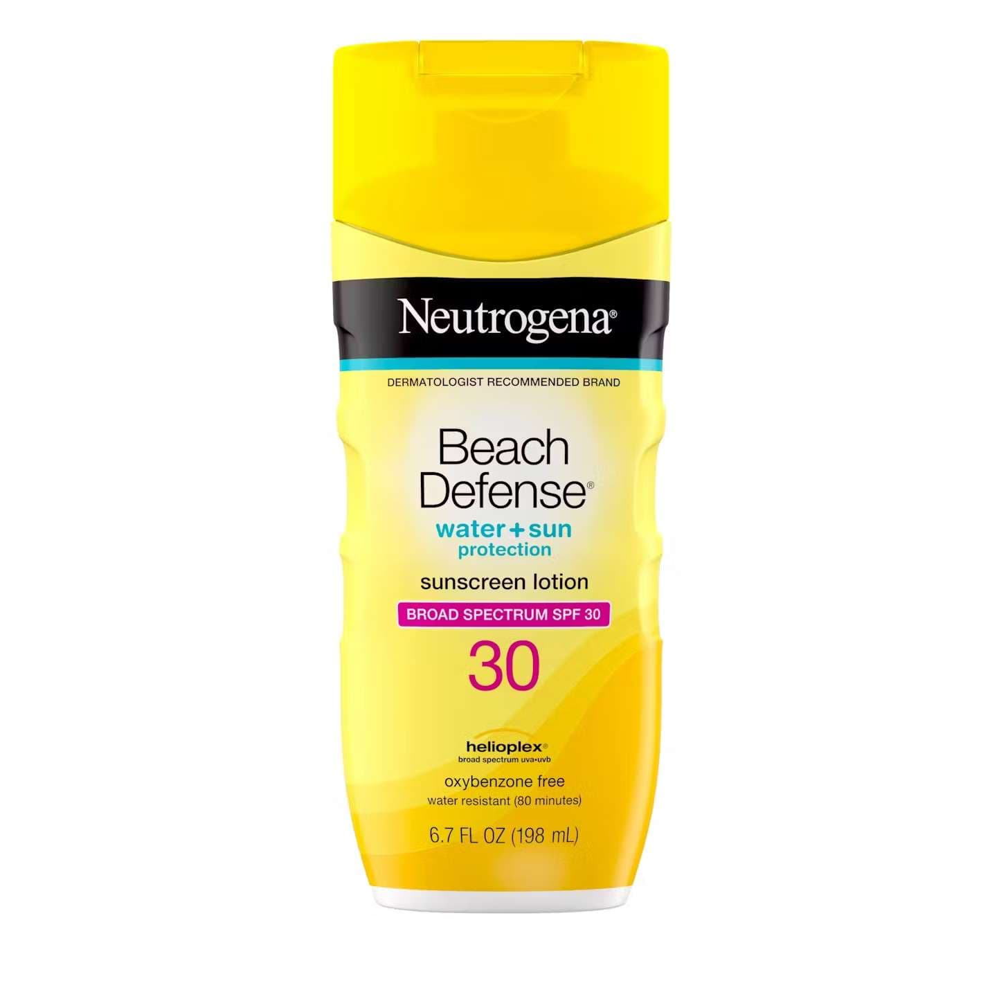 Neutrogena Beach DefenseWater + Sun Protection Sunscreen Lotion, SPF 30, 6.7 oz