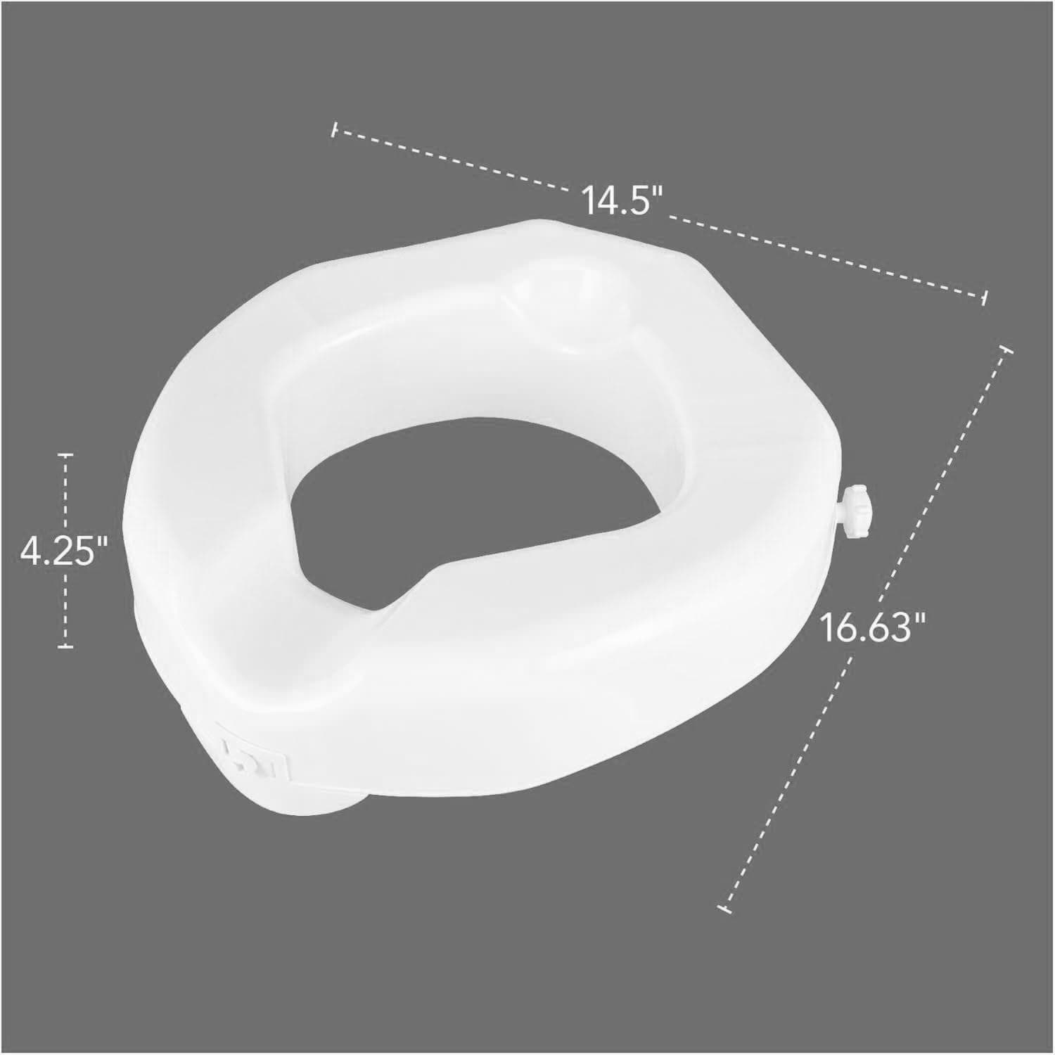 Carex Safe Lock Bariatric Raised Toilet Seat - Image 6