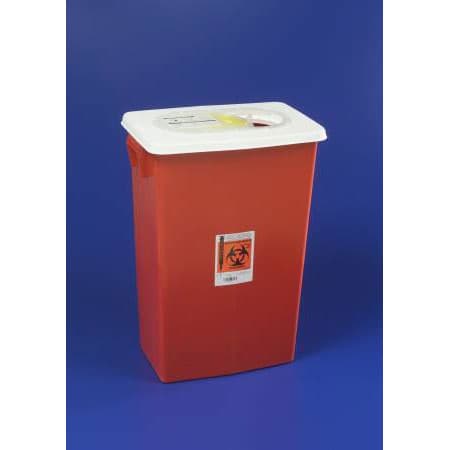SharpSafety Multi-purpose Sharps Container, Hinged Lid - Case of 5 - Image 1