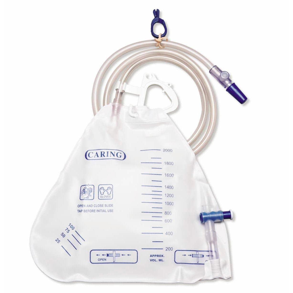Medline Drain Bag with Anti-Reflux Valve - Image 1
