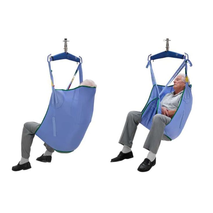 Arjo standard loop sling with head support and padded legs for 2-point patient lift - Image 2