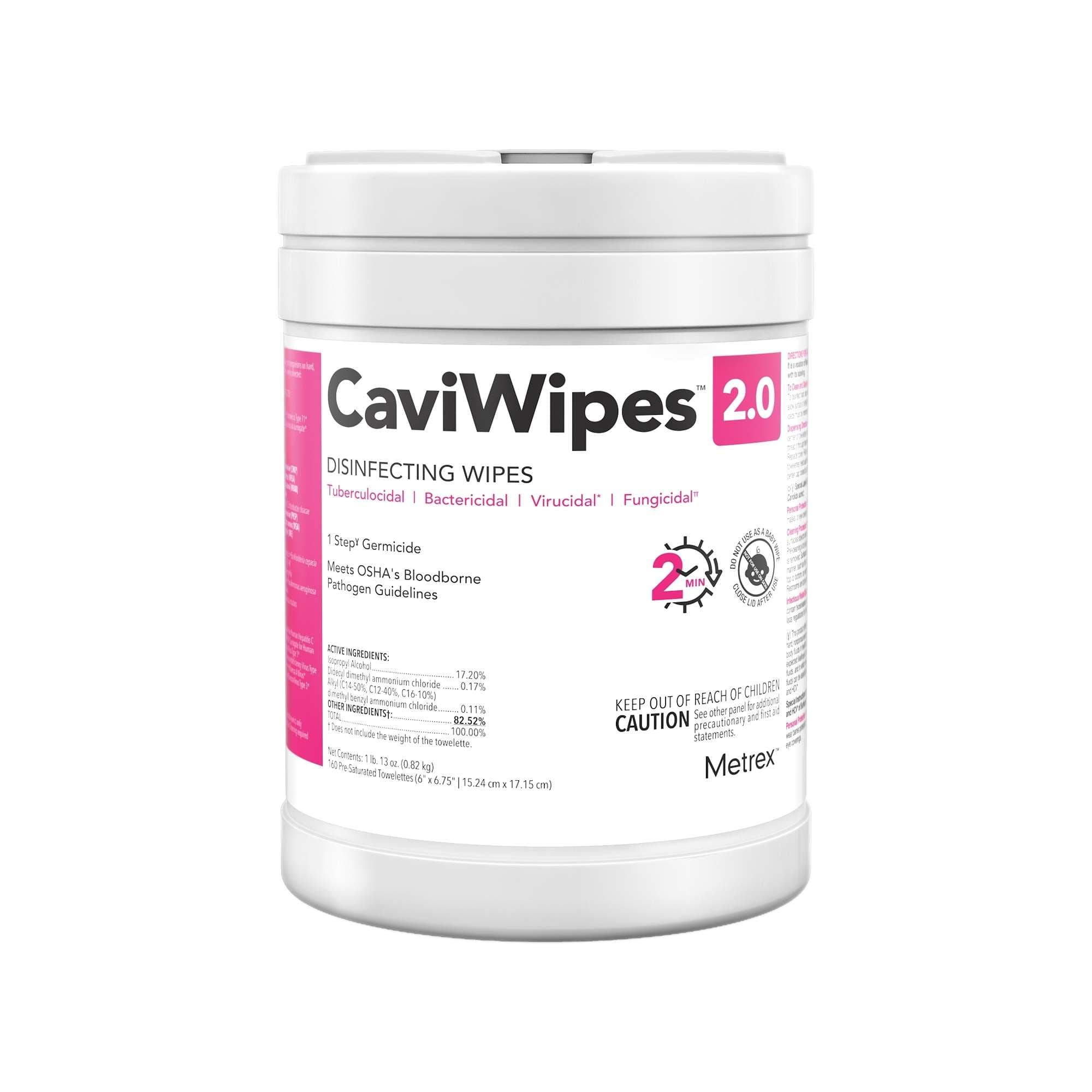 CaviWipes 2.0 Surface Disinfectant Premoistened Wipe
