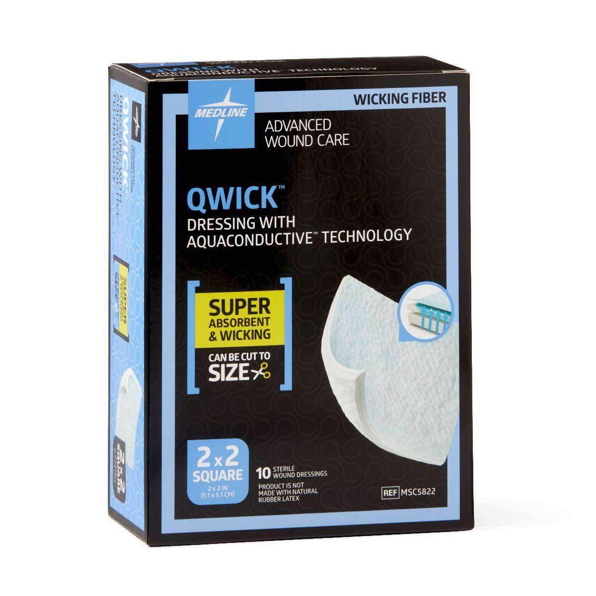 Medline Qwick Non-adhesive Superabsorbent Wound Dressings - Image 2