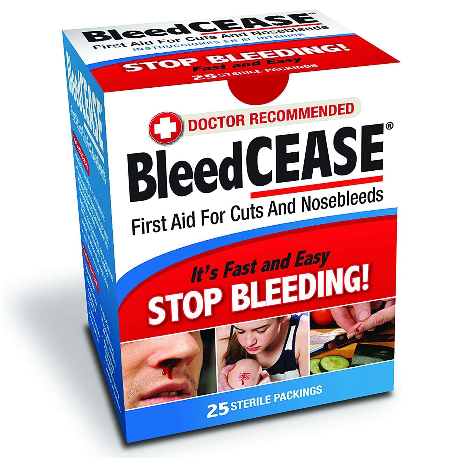 BleedCEASE First Aid for Cuts and Nosebleeds Treatment