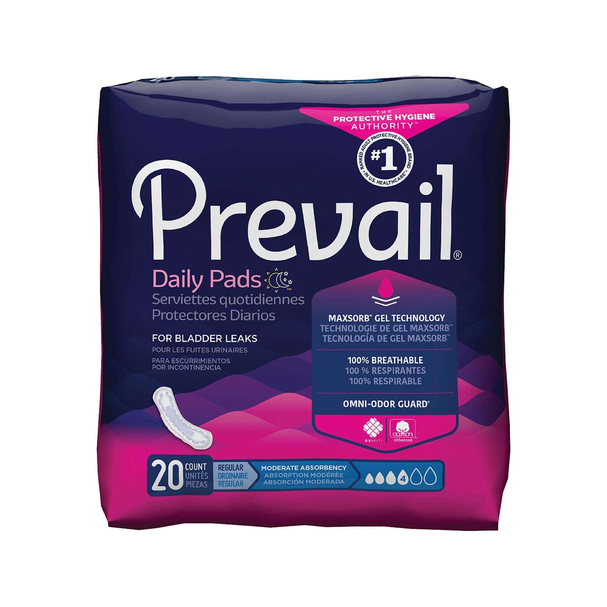 Prevail Daily Pads For Bladder Leaks - Image 1