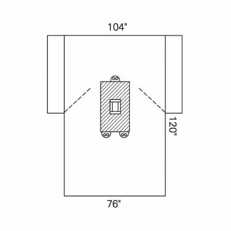 Halyard Blue Abdominal Drape, 104 W x 76 W x 120 L Inch - Image 1