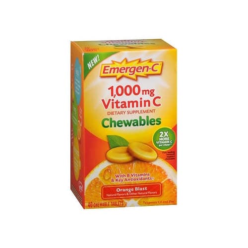 Emergen-C Vitamin C Chewable Tablets, Orange Flavor