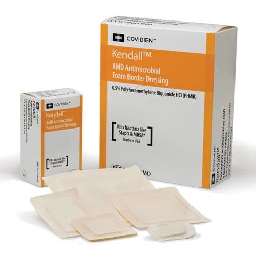 Kendall AMD Antimicrobial Foam Border Dressings