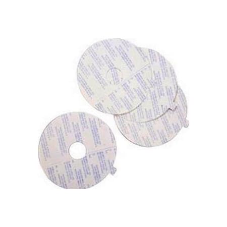 Marlen Manufacturing Double-faced Adhesive Tape Disc 1/2" Stoma Opening, 3-7/8" OD - Package of 10 - Image 1