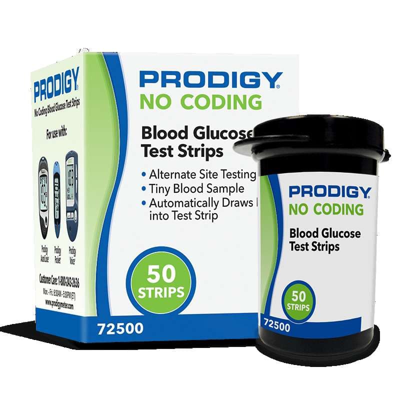 Prodigy No Coding Test Strips 3m, For Use With All Prodigy Meters - Box Of 50 - Image 1