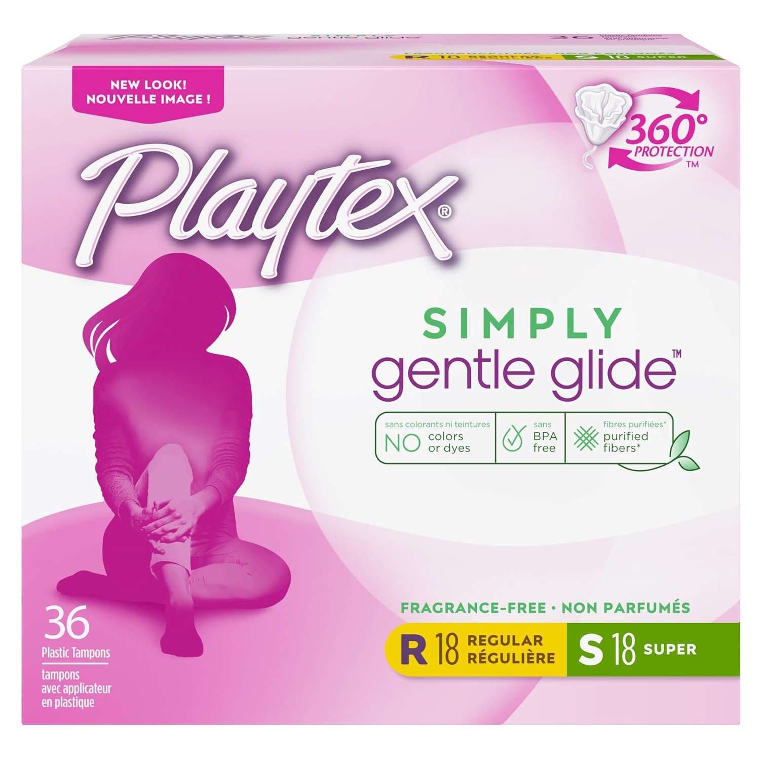 Playtex Simply Gentle Glide tampons, Multipack