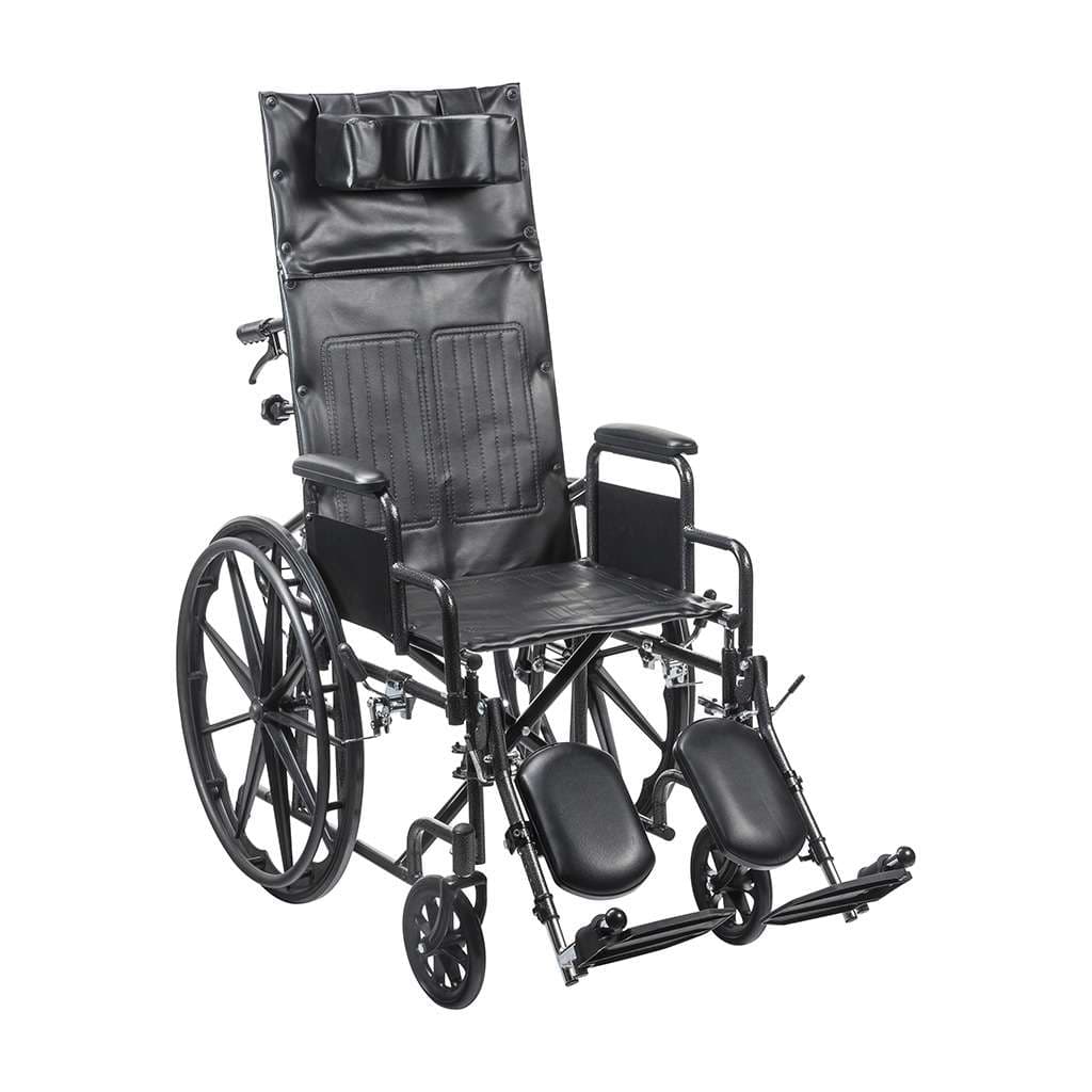 Drive Medical Silver Sport Full Reclining Single Axle Wheelchair