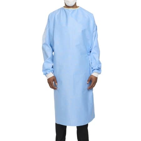 Ultra Non-Reinforced Surgical Gown with Towel, Blue