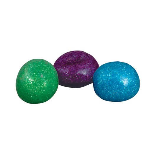 CanDo Glitter Bead Ball, 4" x 4" x 4", 2.5" Diameter, Set of 3