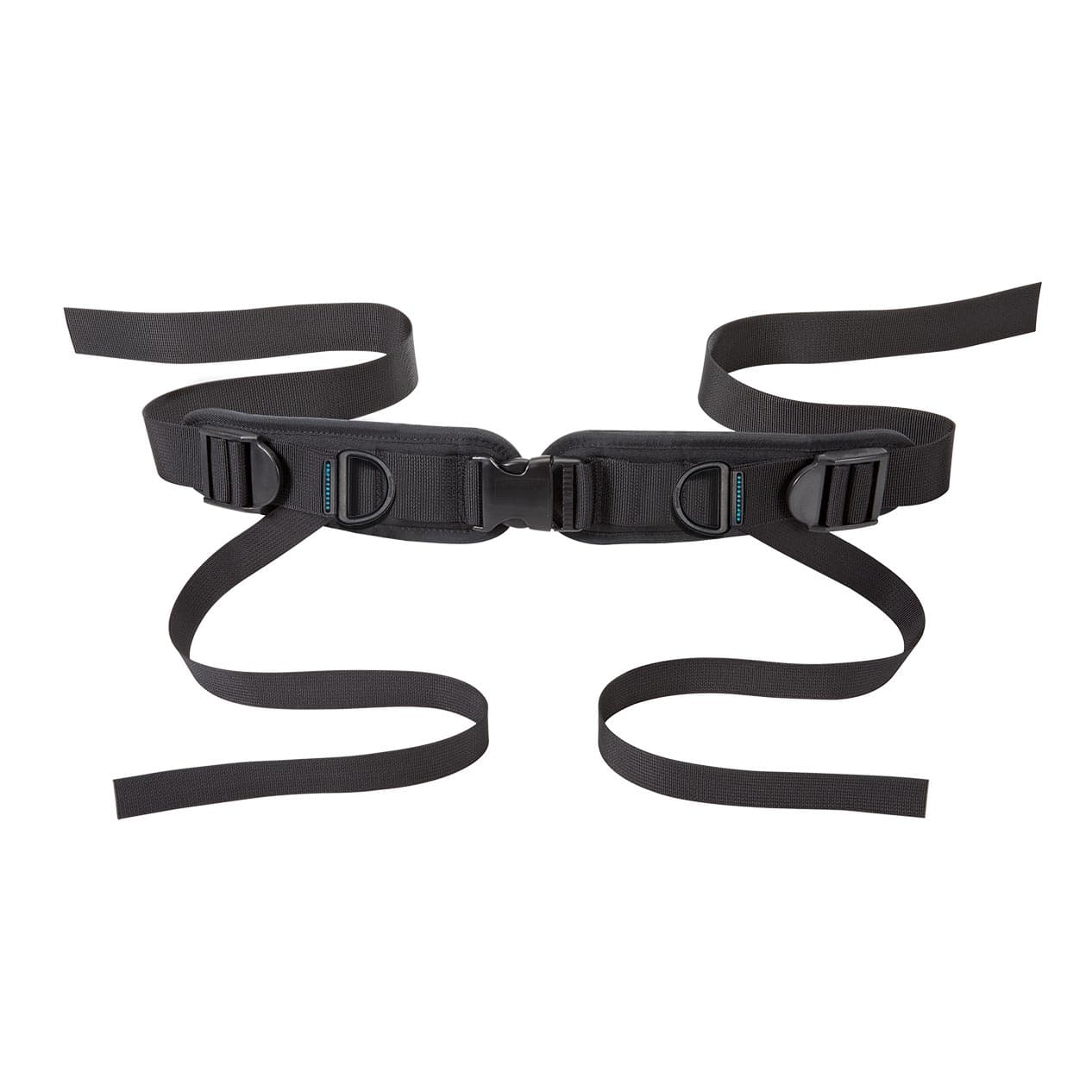 Bodypoint® rear-pull four point padded hip belt with side release buckle