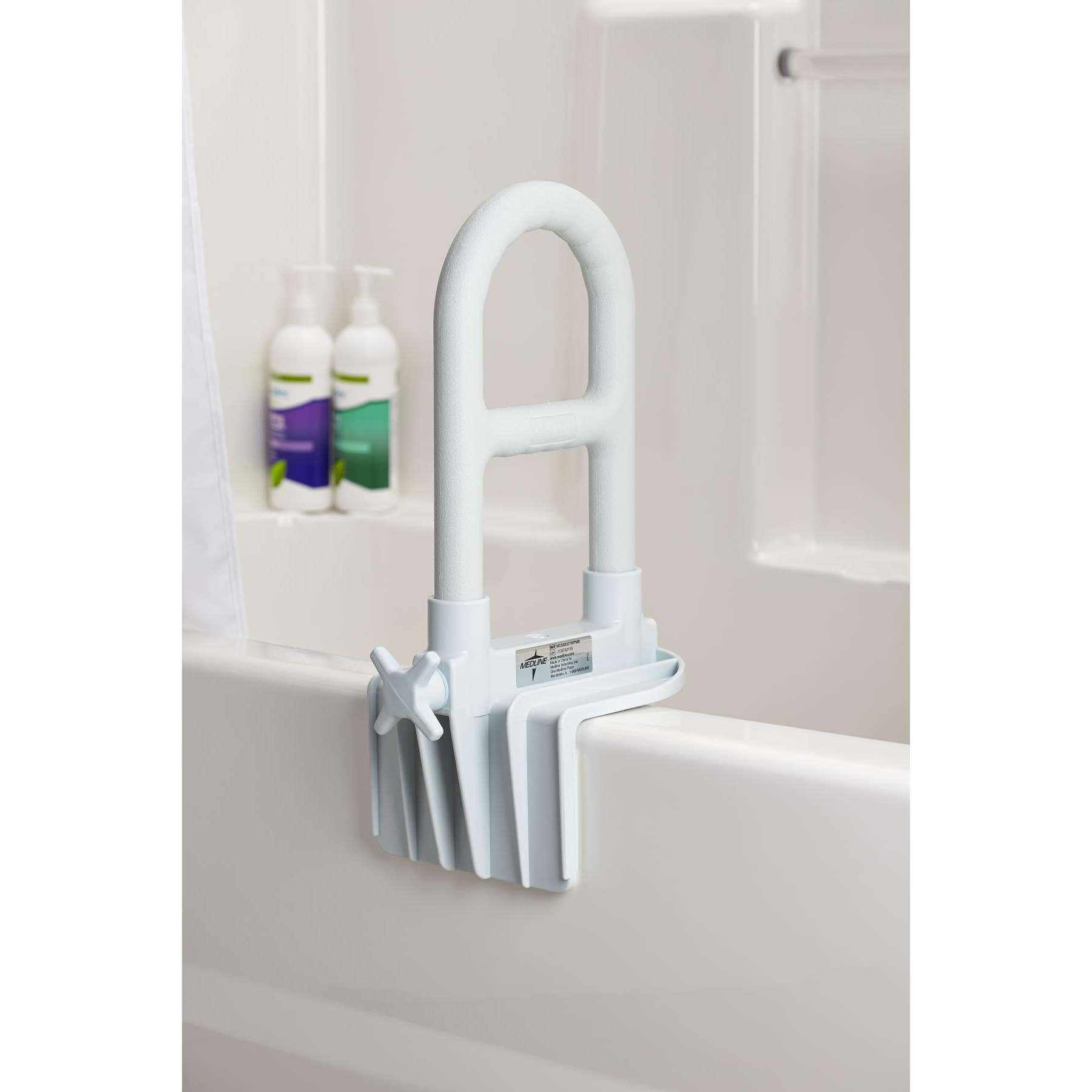 Medline Deluxe Bathtub Grab Bar with Microban - Image 2