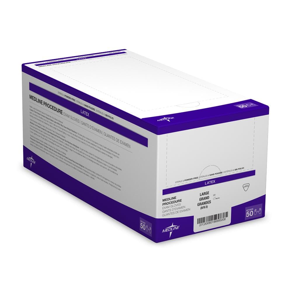 Medline Sterile Powder-Free Latex Exam Gloves - Image 3