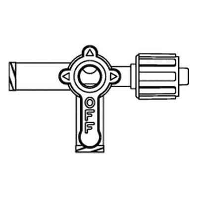 ICU Medical Stopcock with Swivel Male Luer Lock