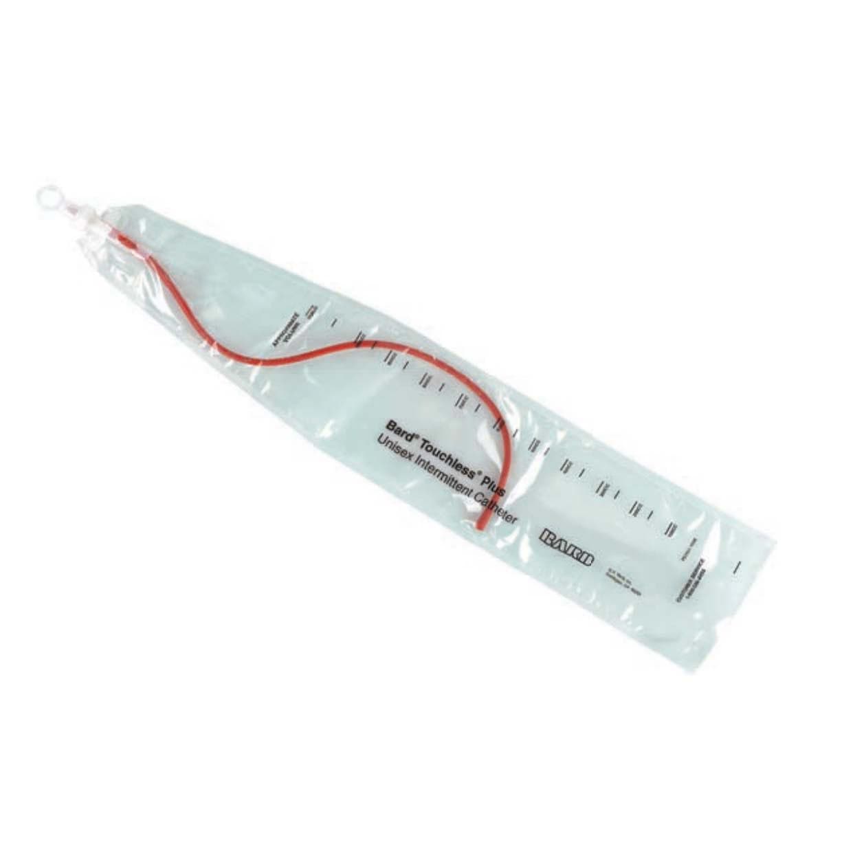 Touchless Plus Red Rubber Closed System Intermittent Catheter, Unisex