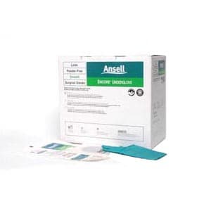 Ansell Surgical Gloves, Sterile, Latex, Powder Free, Size 7.5 - Case of 400 - Image 1