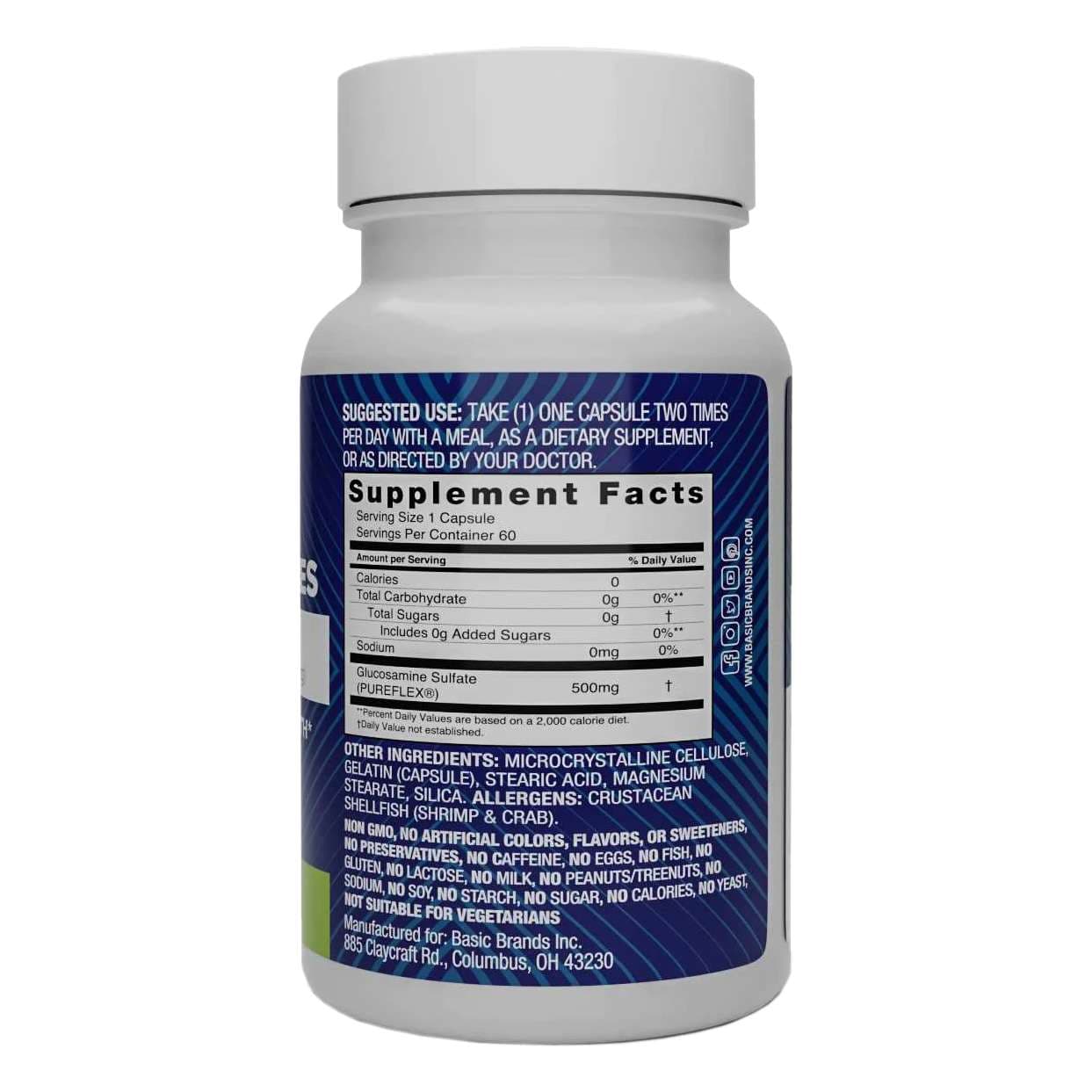 Pura Salud Glucosamine HCI Joint Health Supplement Capsule, 500 mg - Image 2