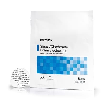 McKesson ECG Stress Testing Electrode Foam Backing Conductive Adhesive Gel Teardrop