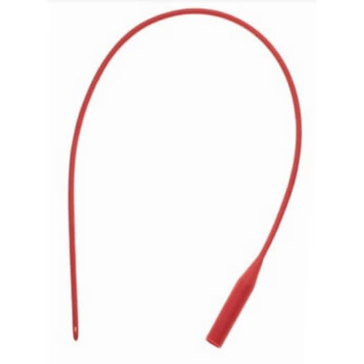 Amsure Red Rubber Latex Urethral Catheter, Female