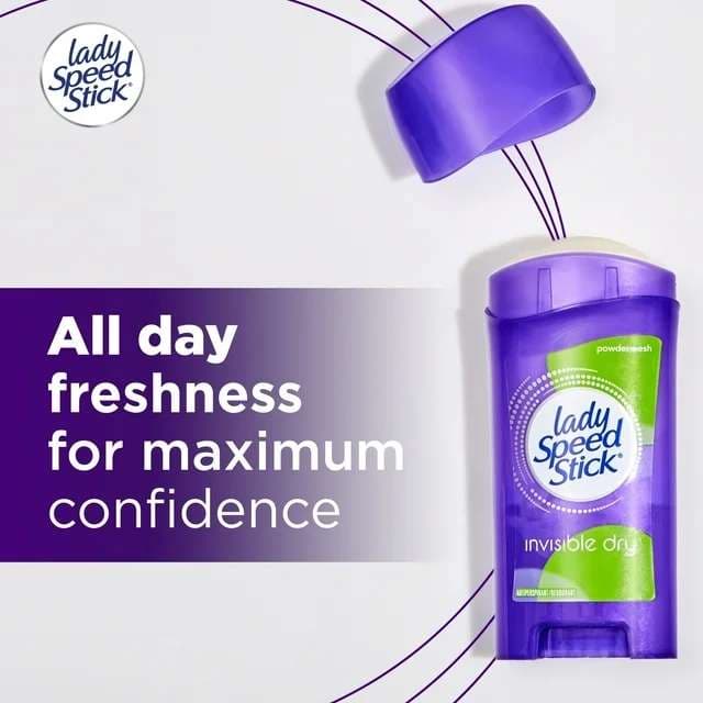 Lady Speed Stick Antiperspirant and Deodorant, Powder Fresh Scent - Image 7
