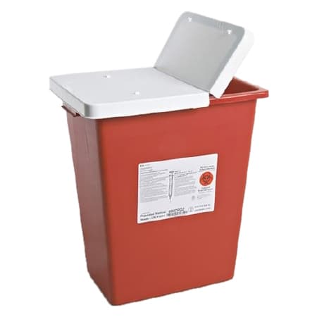 SharpSafety Sharps Container with Gasketed Hinged Lid - Image 1