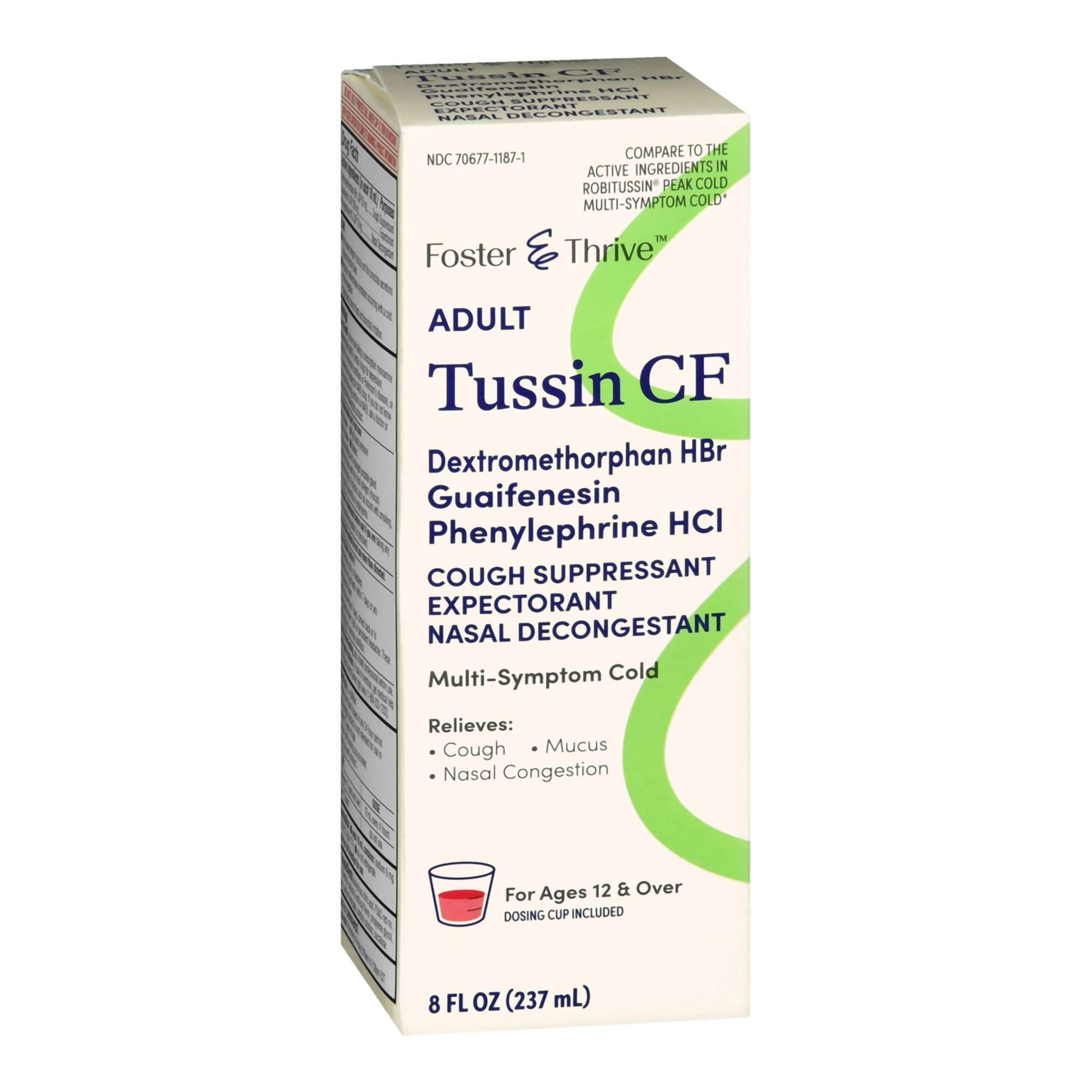 Foster and Thrive Cold and Cough Relief Liquid Bottle - Image 1