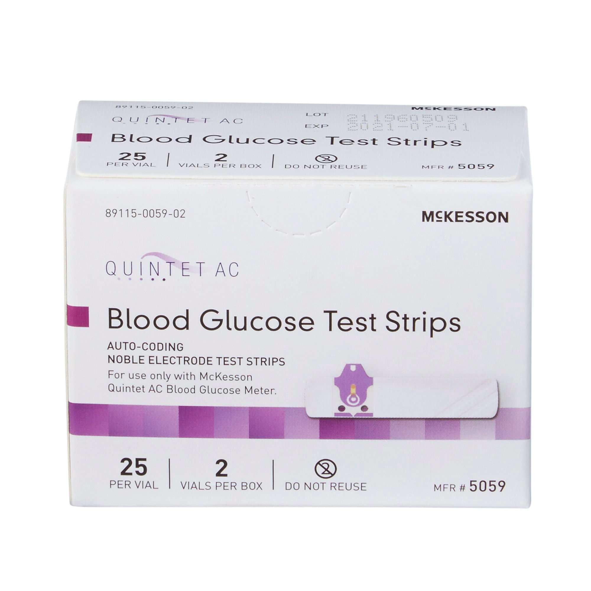 McKesson QUINTET AC Blood Glucose Test Strips - Image 2