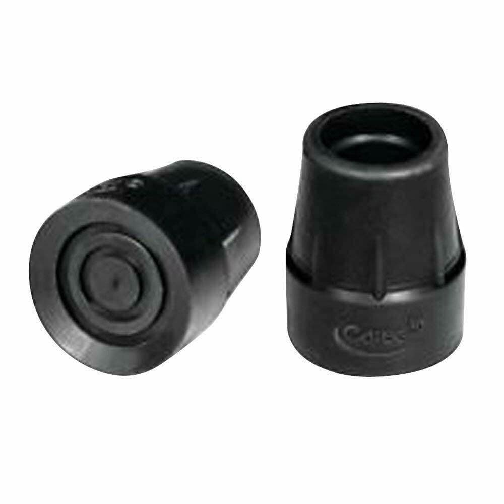 Carex Skid-resistant Cane Tips, 1", Black - Package of 2 - Image 1